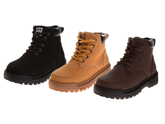 Avalanche Boys' Lace-Up Boots – Durable Rugged Outdoor Work Boot with High-Traction Sole (Little Kid/Big Kid)