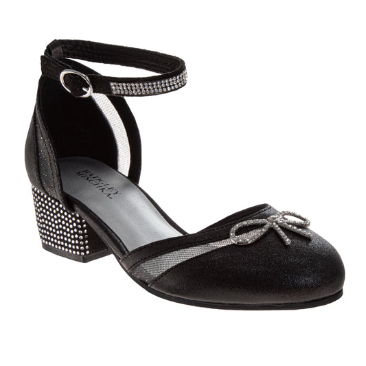 Badgley Mischka Dress Shoes Girls Elegant Sparkle Formal Occasion Fashion Forward Comfort Fit (Little Kid / Big Kid)