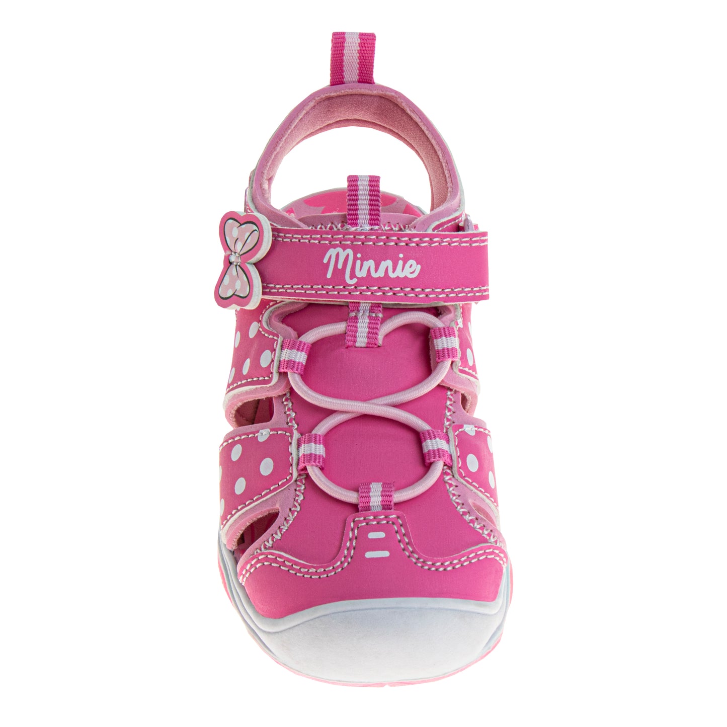 Disney Minnie MoMinnie Mouse LED light up Hook & Loop Girls Toddler Closed Toe Sport Sandals