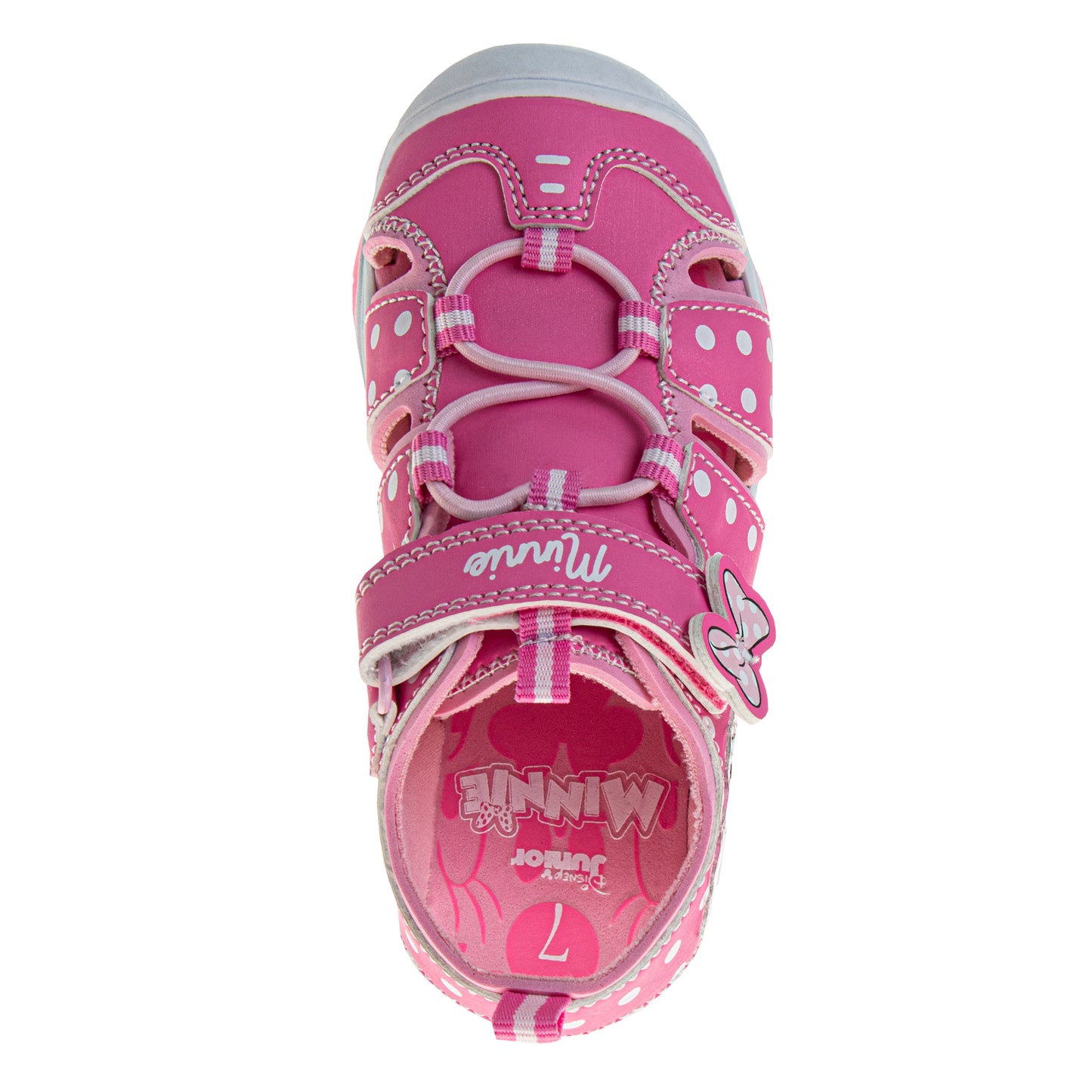Disney Minnie MoMinnie Mouse LED light up Hook & Loop Girls Toddler Closed Toe Sport Sandals