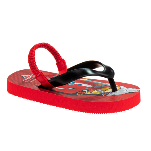 Cars Flip Flops Boys' Back Strap Lightning McQueen Summer Ready Water Friendly Easy SlipOn (Toddler / Little Kid)