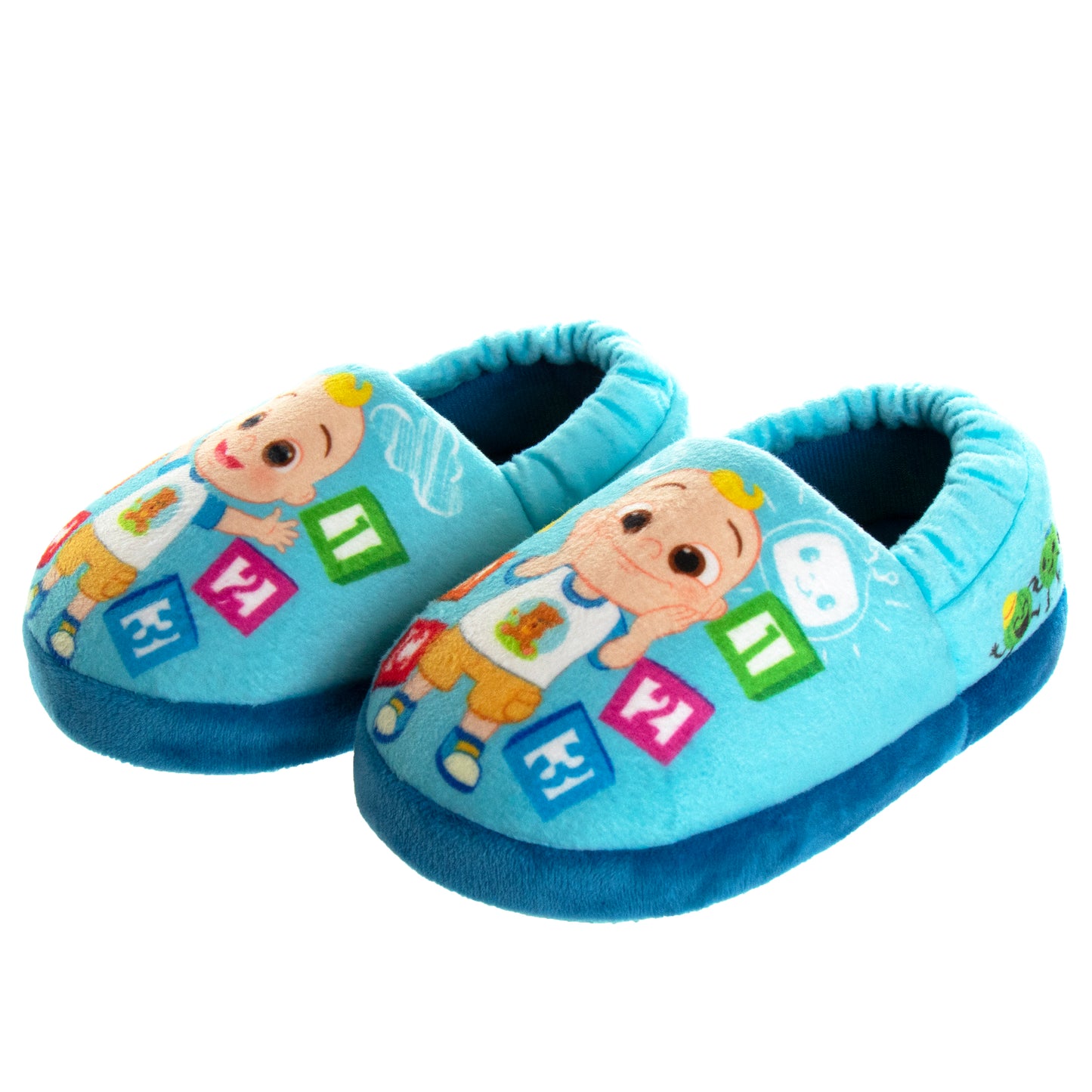 Cocomelon Dual Sizes Boys Nylex Fabric Slippers