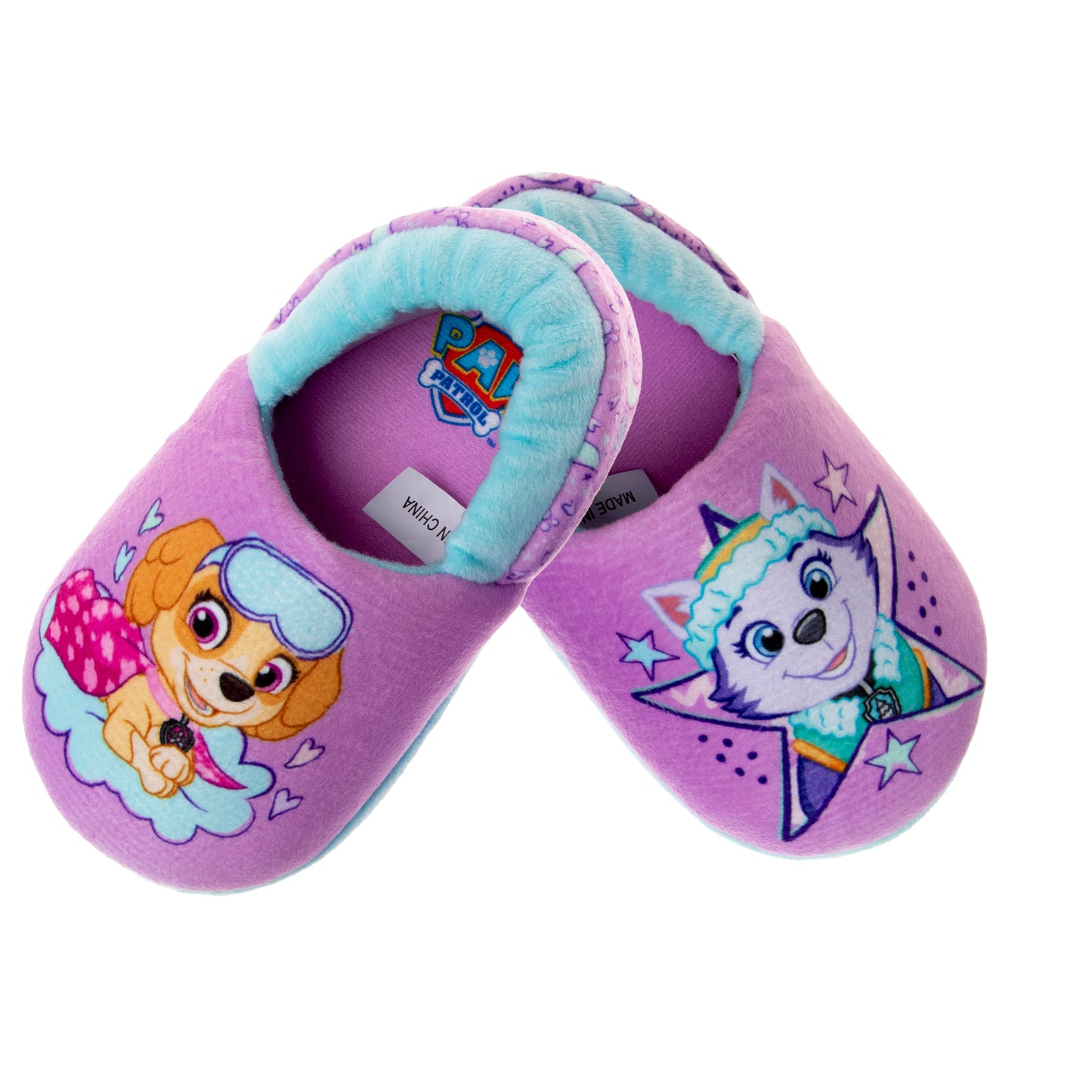Nickelodeon Paw Patrol Everest and Skye Girls Dual Sizes Slippers