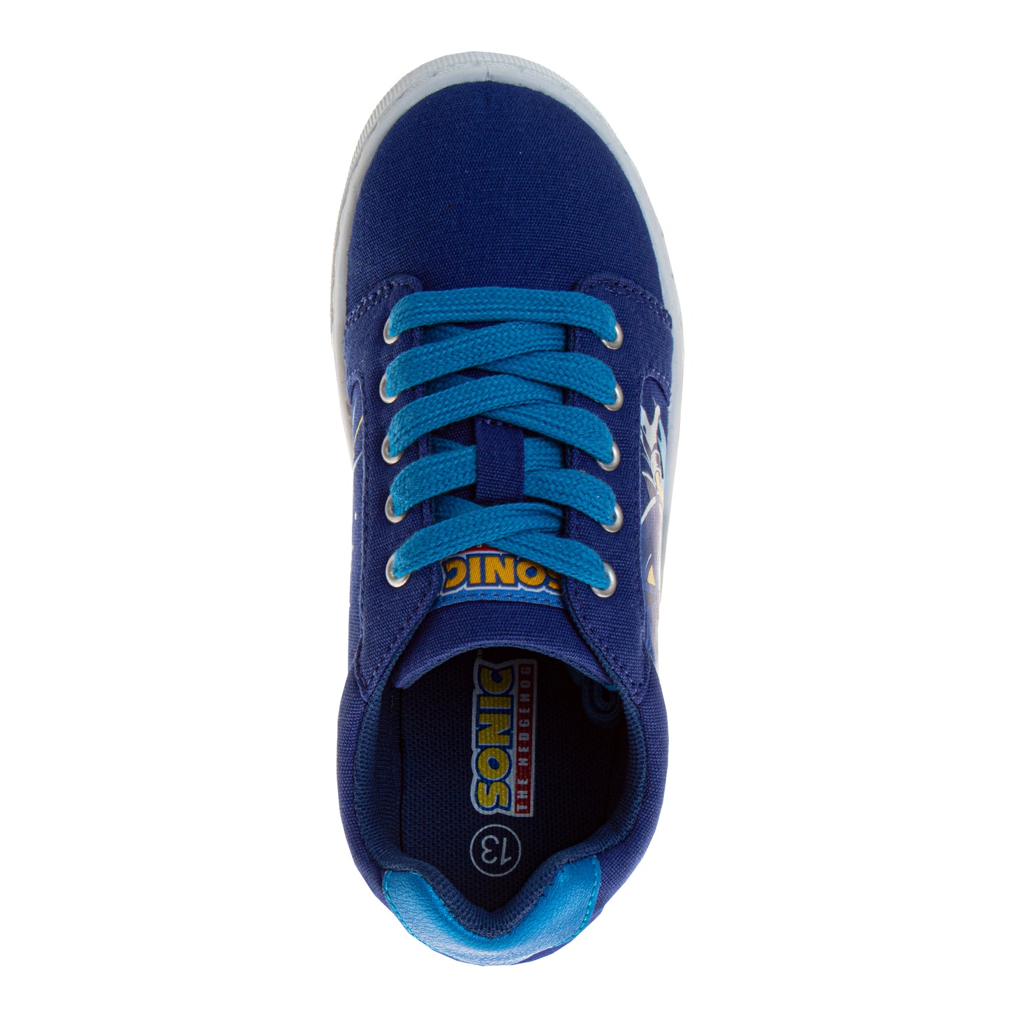 Sonic The Hedgehog Boys' Lace Up Low-Top Vintage Casual Canvas Sneakers