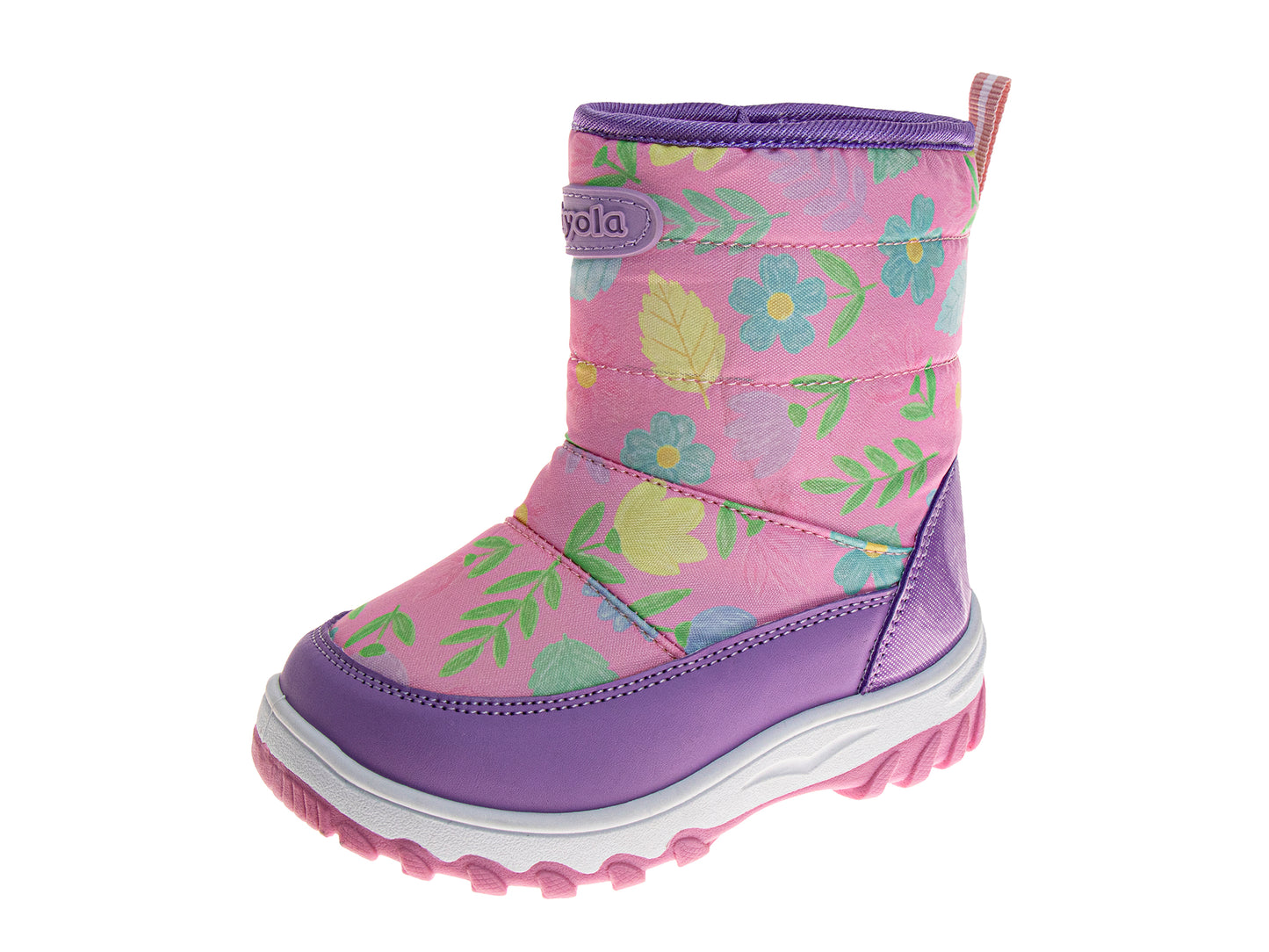 Crayola™ Girls Floral Winter Snow Boots Water-Resistant Insulated Pull-On Boots (Todder/Little Kids)