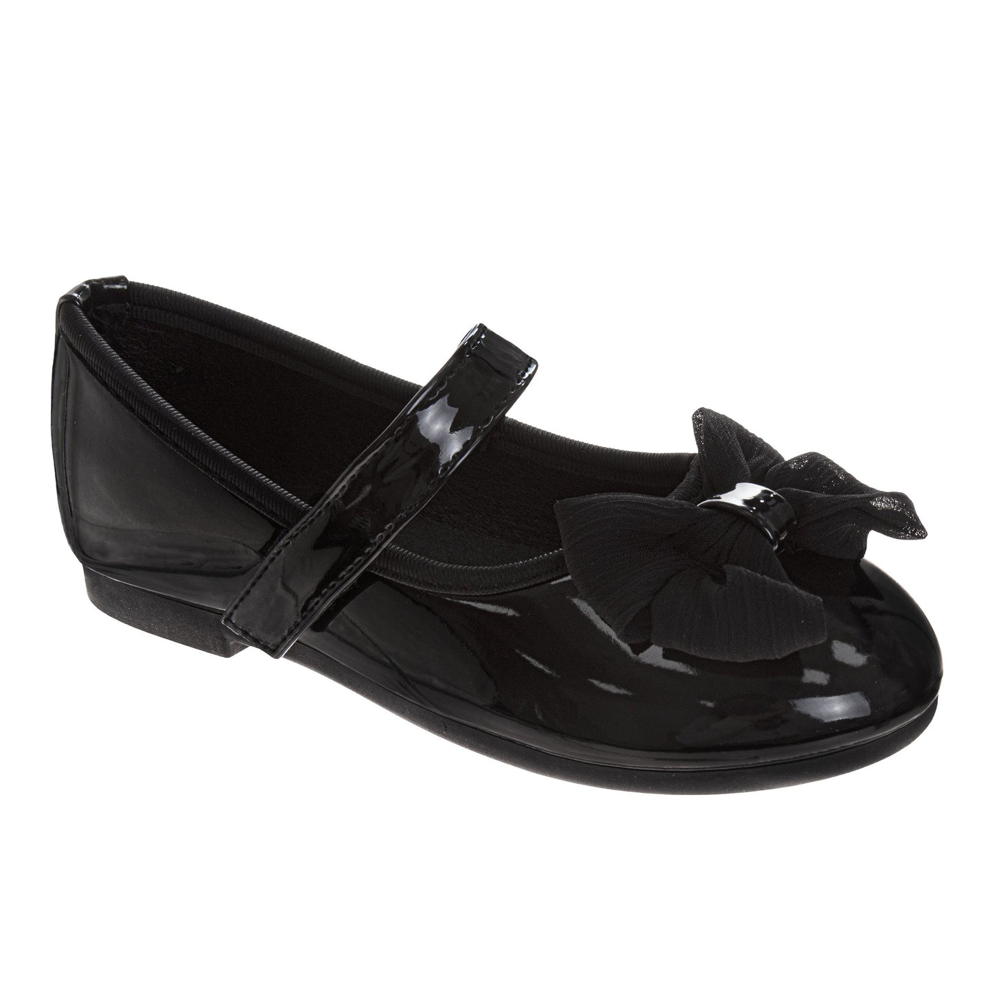 Kensie Girl Patent Mary Jane Flats – Girls Bow Dress Shoes with Strap Closure (Litte Kid/Big Kid)