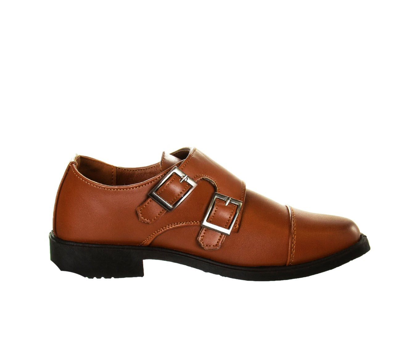Josmo Boy’s Dress Shoes / Hook and Loop Double Monk Strap Cap Toe Oxford Loafers (Big Kid)
