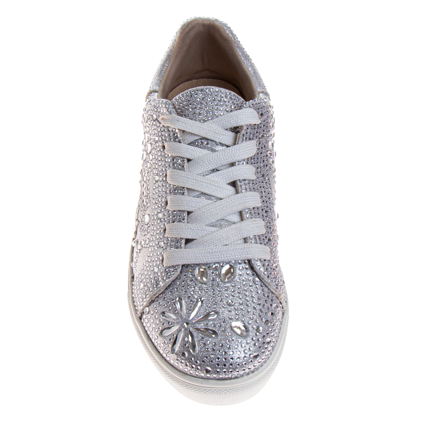 Badgley Mischka Low Top Girl Shoes - Kids Casual Light Sparkly Girls Fashion Sneakers Size Little Kids - Big Kids