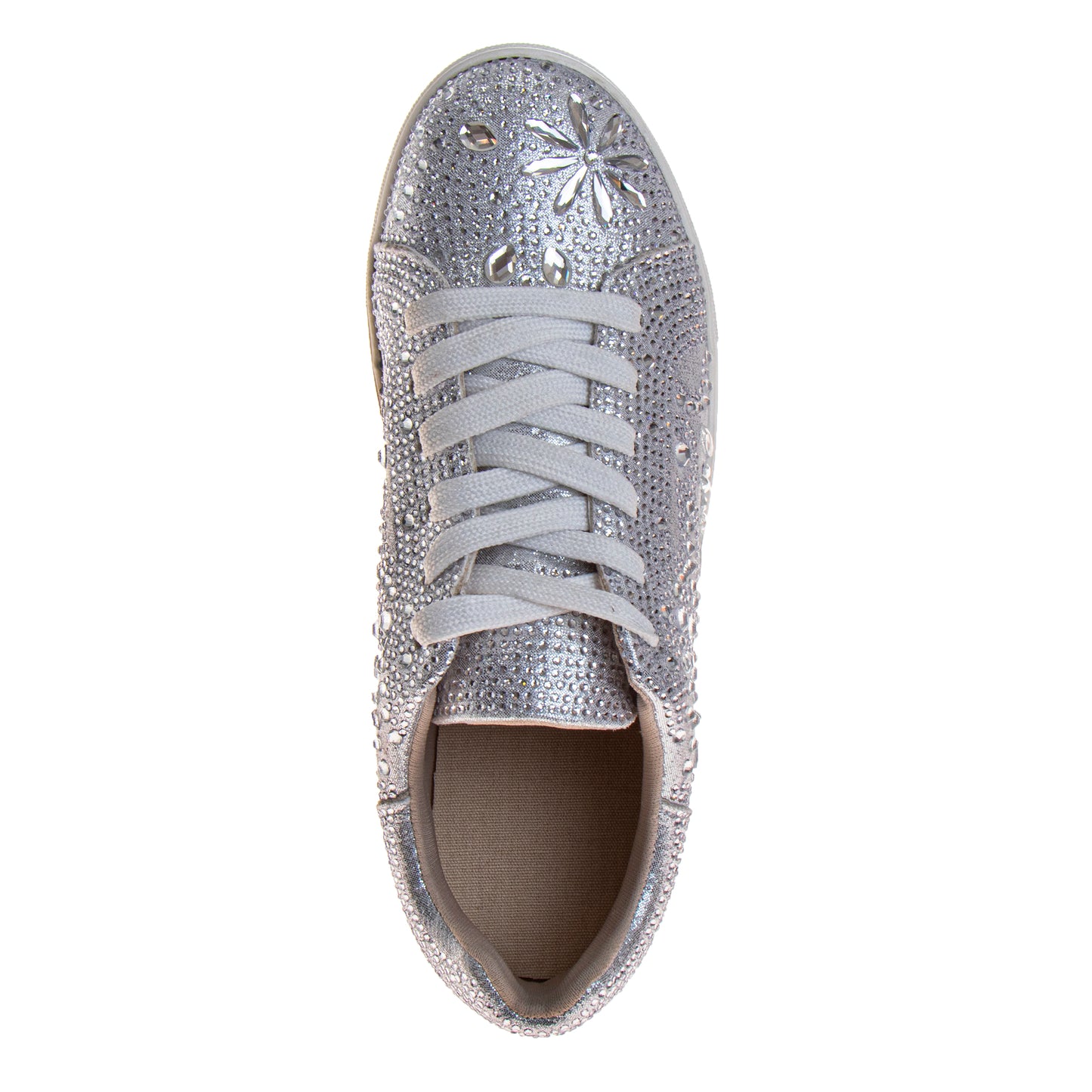 Badgley Mischka Low Top Girl Shoes - Kids Casual Light Sparkly Girls Fashion Sneakers Size Little Kids - Big Kids
