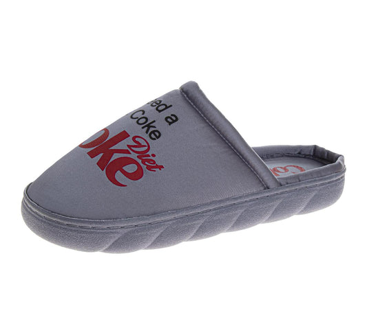 Coca-Cola Coke Men's Slide Sandals – Black Script Logo Slip-On Slides Extra Cushion Comfort Casual Slides (Adults)