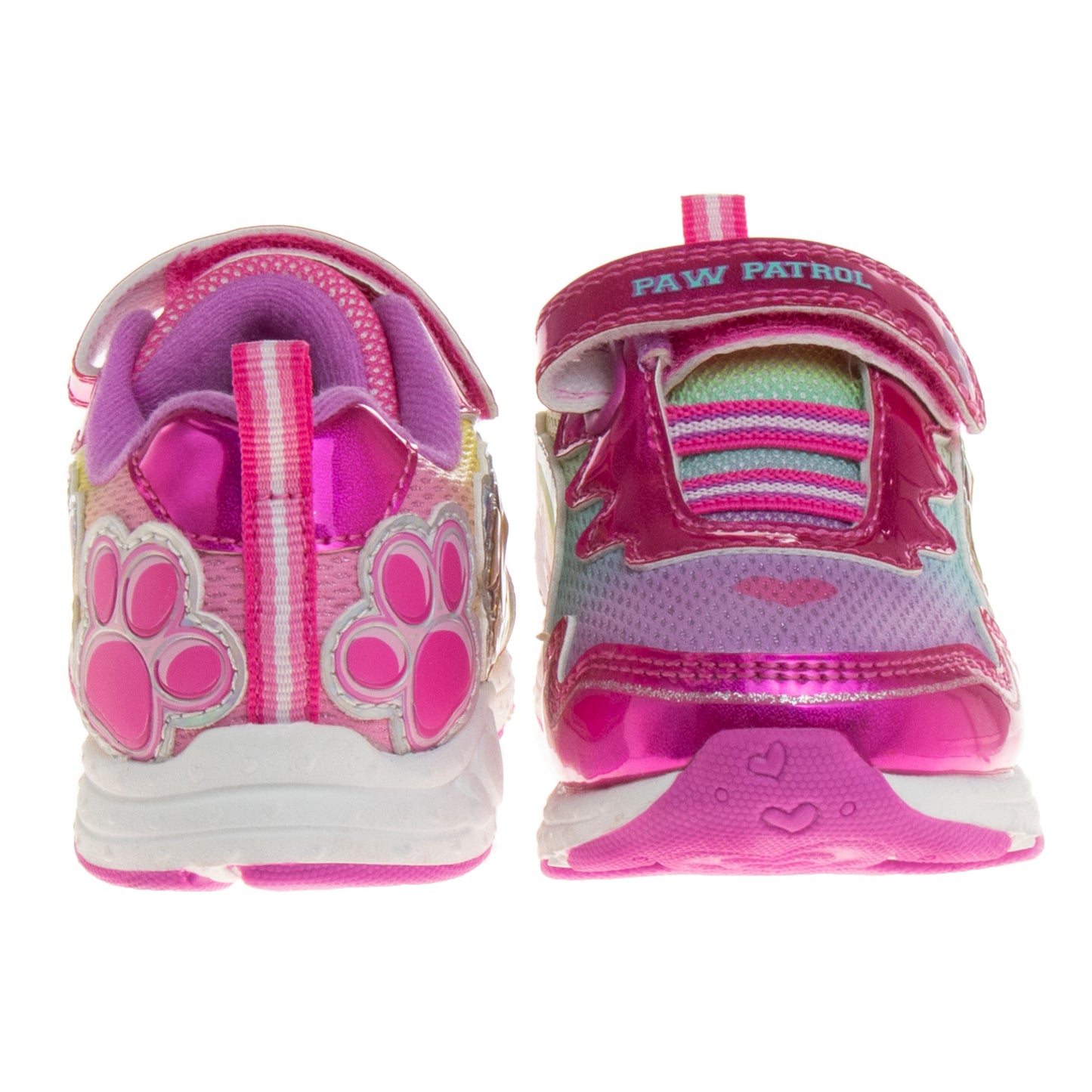 Nickelodeon Paw Patrol Skye and Everest Hook and Loop Girls' Light Up Fashion Sneakers. (Toddler/Little Kids)