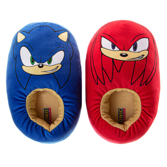SEGA Sonic the Hedgehog Boys Slippers House Shoes Lightweight Plush Warm Comfort Soft Aline Slipper