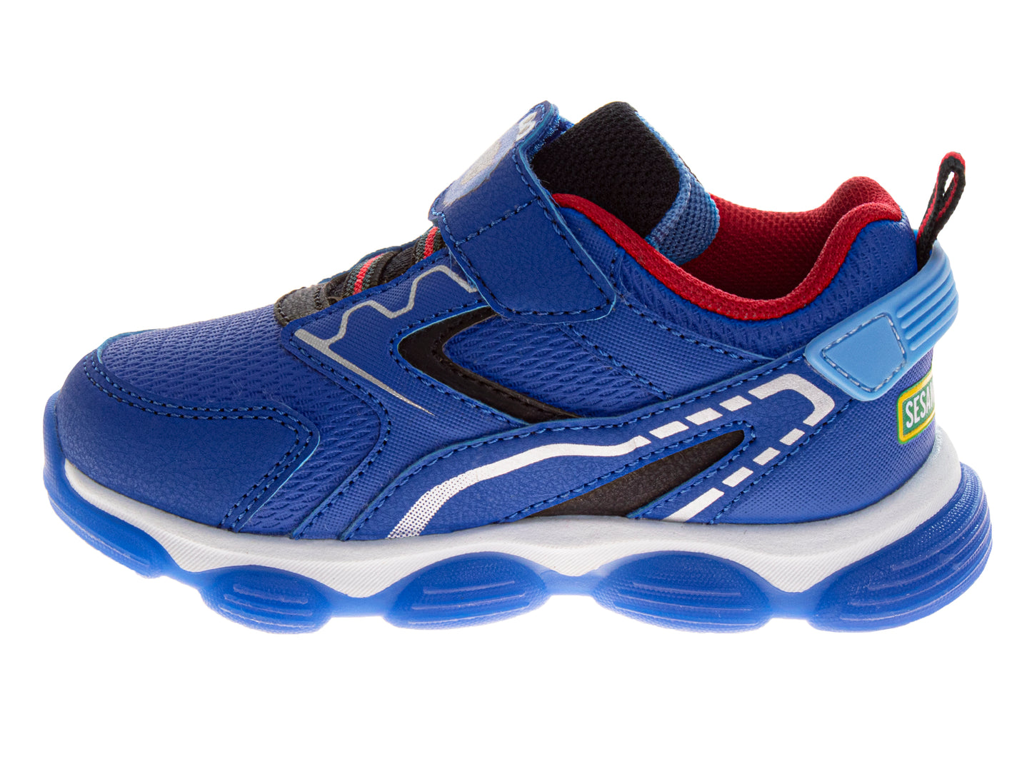 Sesame Street Boys' Cookie Monster Light Up Sneakers. (Toddler/Little Kids)