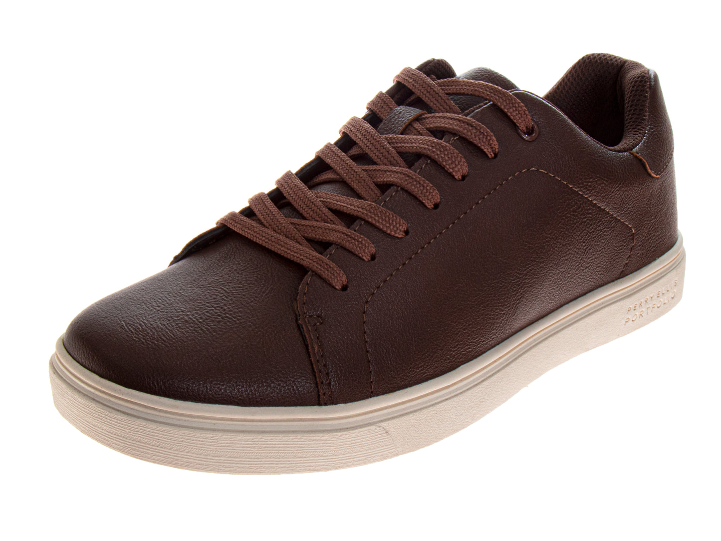 Perry Ellis Men’s Portfolio Casual Lace-Up Sneaker Shoe – Lightweight Everyday Comfort Shoe in Brown (Adults)