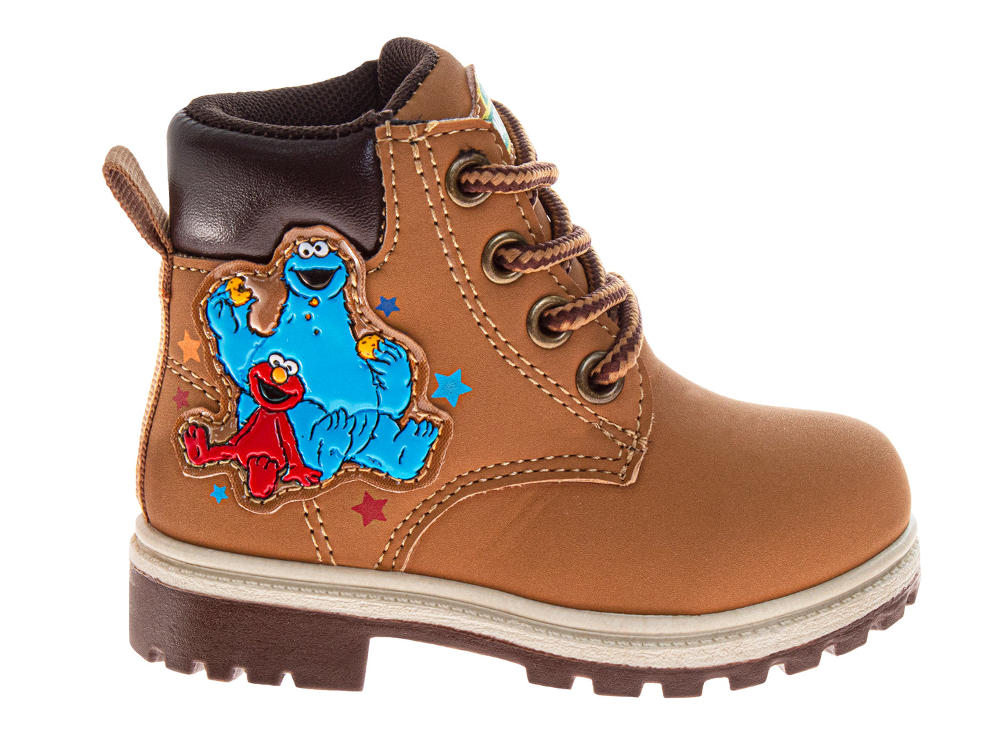 Sesame Street Elmo and Cookie Monster Lace Up Boots. (Toddler/Little Kids)