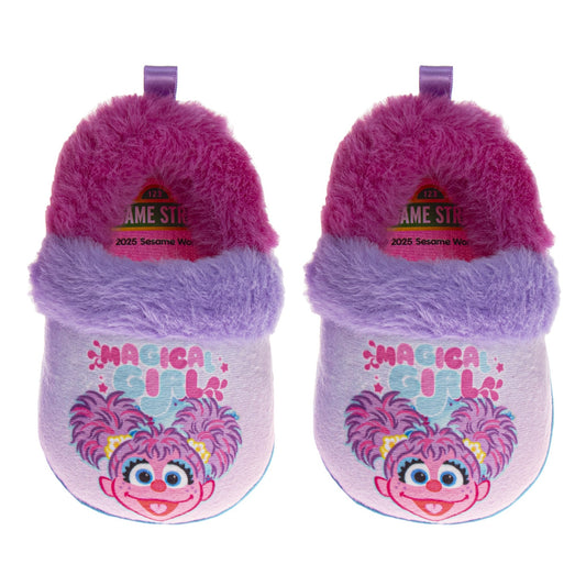 Sesame Street Abby Cadabby Kids' Slippers Soft Comfortable Plush SlipOns (Toddler)