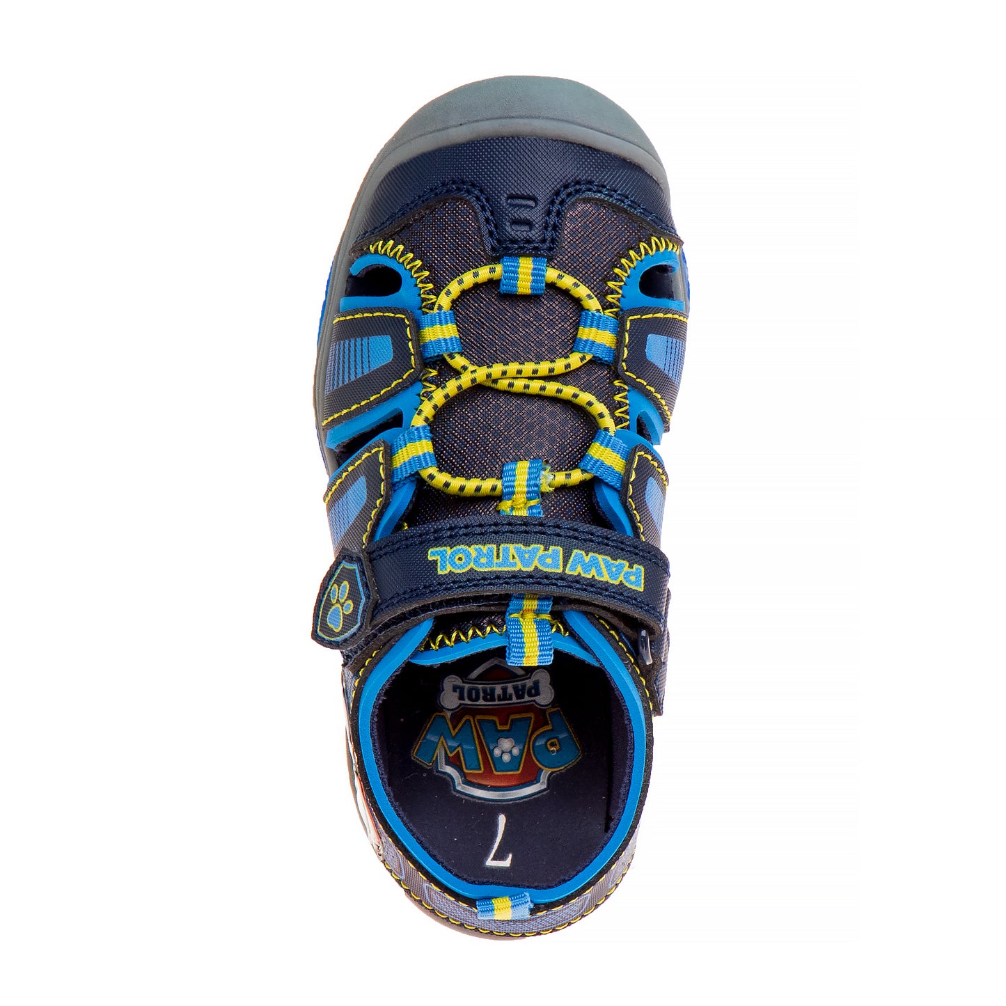 Paw Patrol Chase Marshall Light up Summer Boys Sandals - Hook&Loop Adjustable Strap Closed Toe Sandal Water Shoe - Blue (sizes 6-12 Toddler)