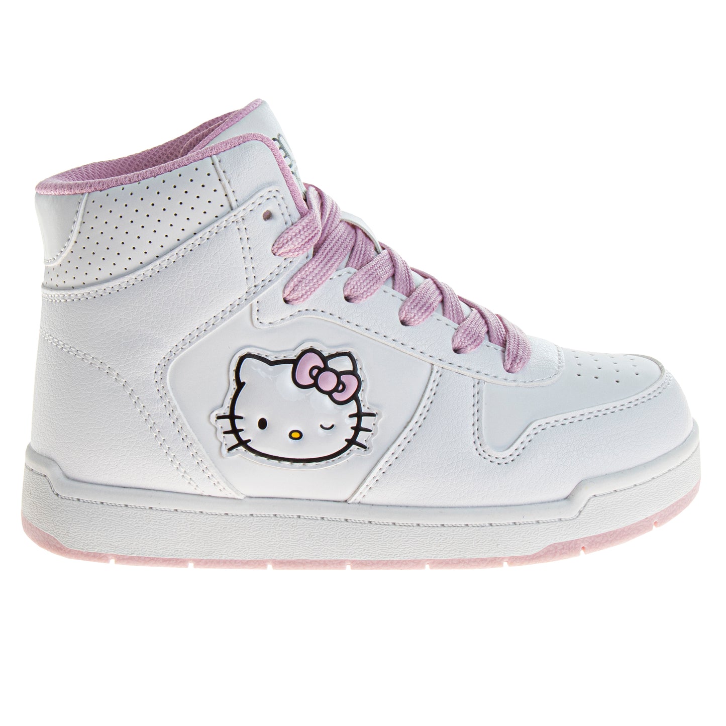 Sanrio Hello Kitty High-Top Toddler Girls Sneakers - Sneaker Ankle Hightops Lightweight Athletic Breathable Casual Shoes