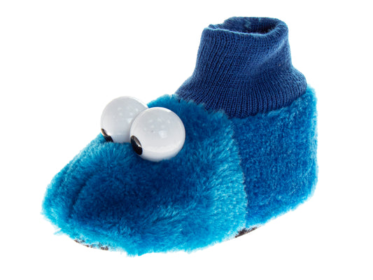 Sesame Street Curious Cookie Monster Dual Sizes Boys Slippers (Toddlers)