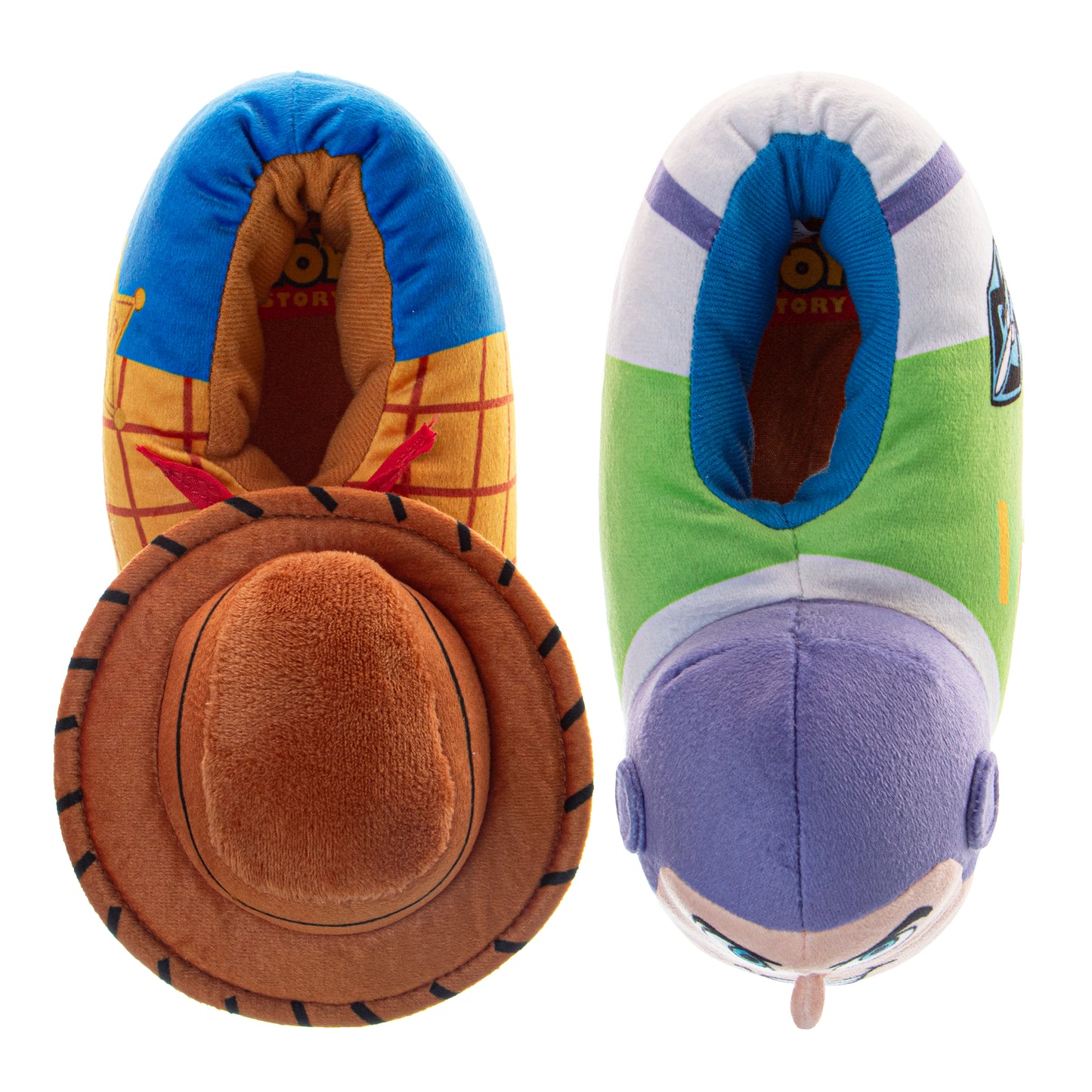 Disney Toy Story 3D Slippers Woody & Buzz Warm Fluffy House Slippers for Boys and Girls(Toddlers)