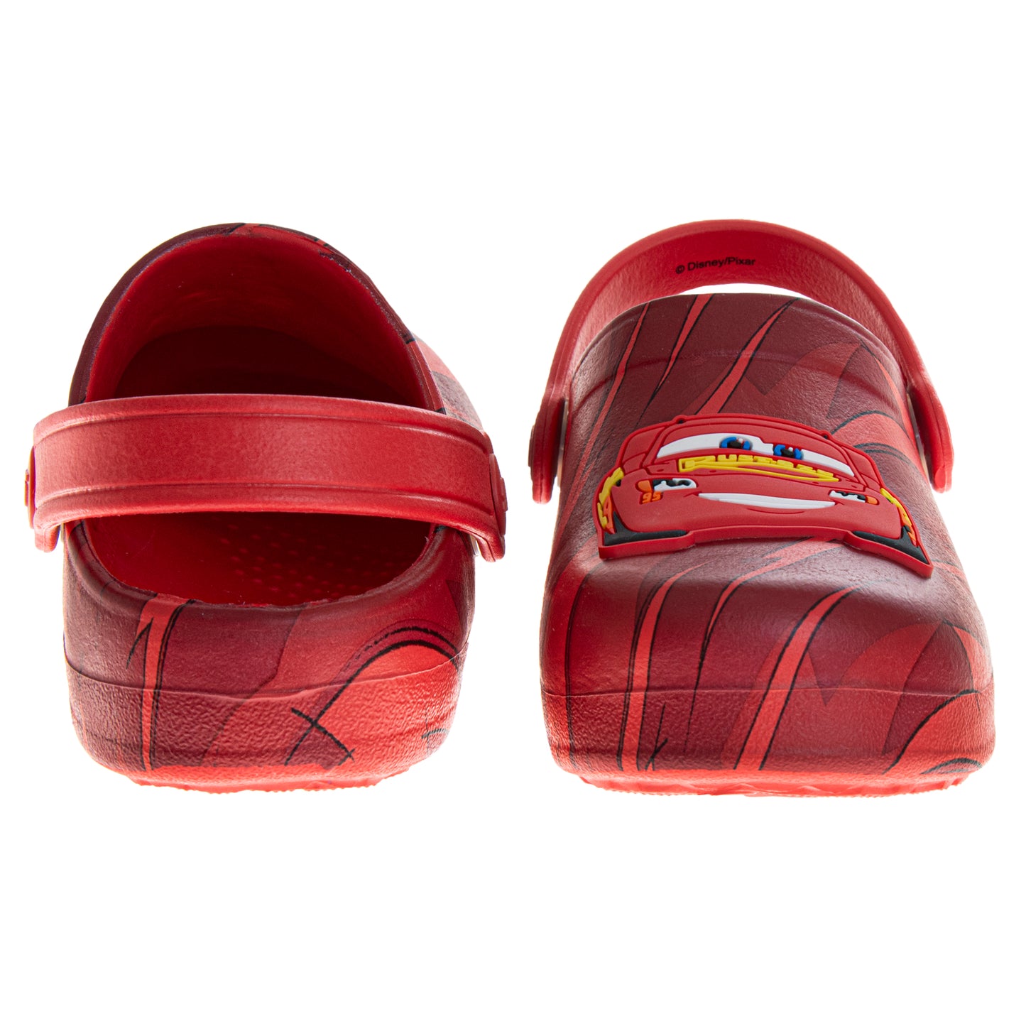Josmo Cars Clog Sandal Waterproof Slip-On Slides for Boys - Lightning McQueen Closed Toe Clogs with Backstrap (Sizes: 5-10 Toddlerss)