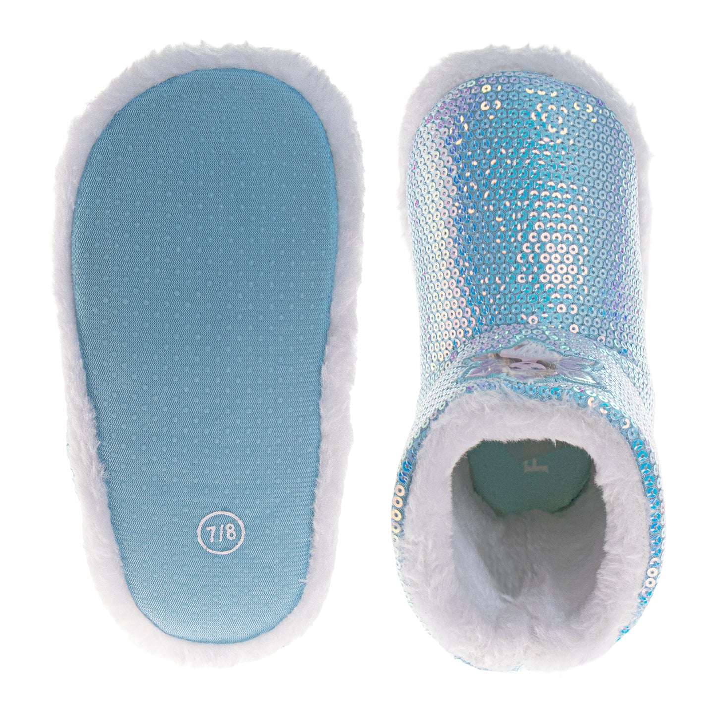 Frozen Girls Slippers Anna and Elsa Plush Warm Soft Aline Comfy Lightweight House Shoes (5-10 toddler)
