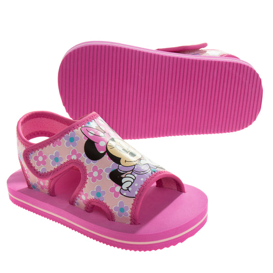 Disney Minnie Mouse Toddler Girls Hook and Loop Sandals