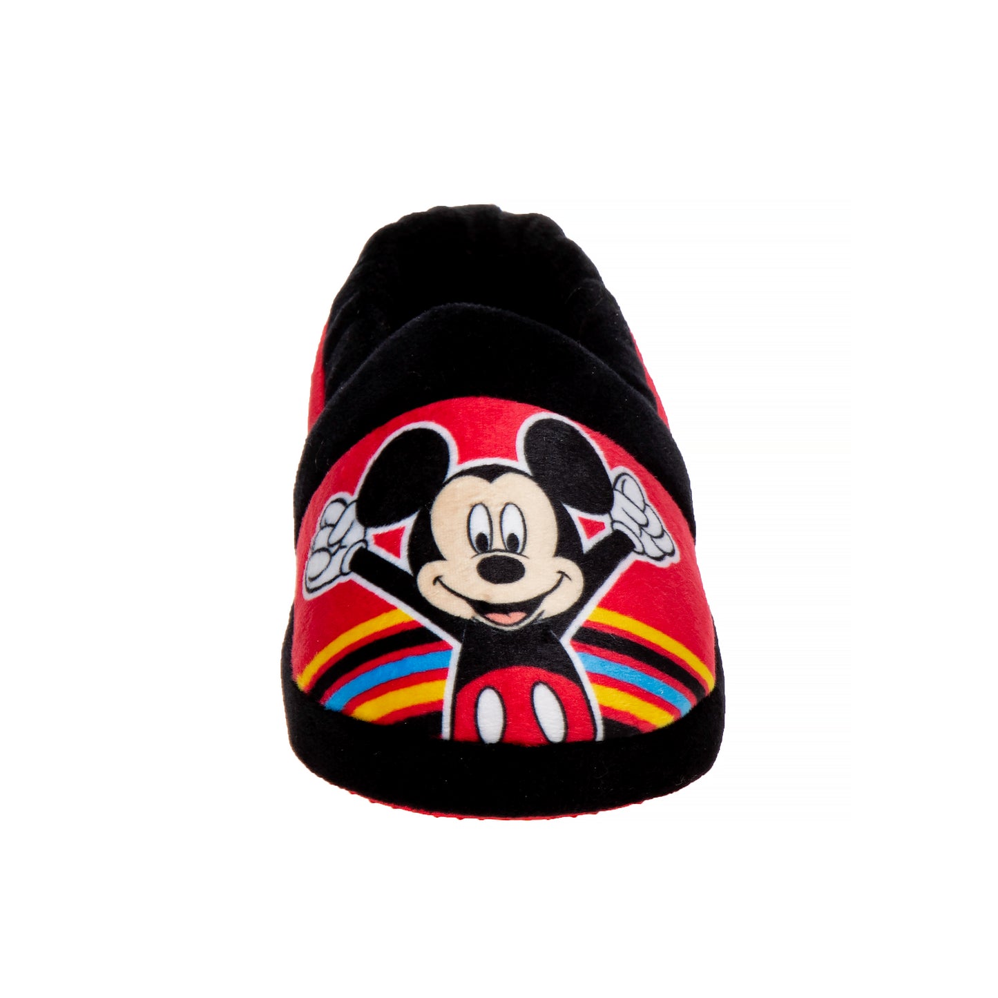 Disney Mickey Mouse Boys Slippers-Plush Lightweight Warm Comfort Soft Aline House Shoes Slippers - Navy Multi (sizes 5-12 Toddler)