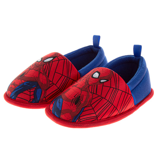 Marvel Spiderman Boys Slippers  The Amazing Spidey House Shoes Indoor Cozy Plush Slippers Size Toddlers