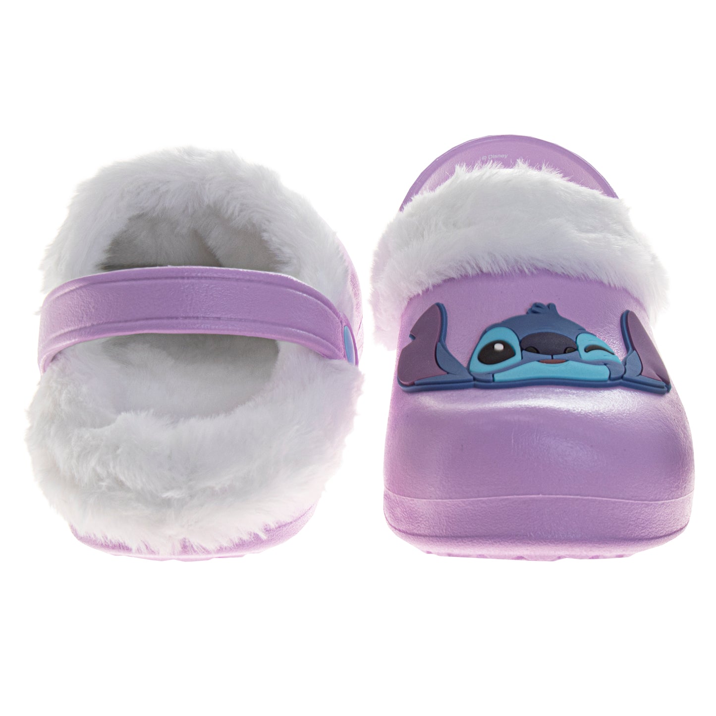 Disney Lilo & Stitch Fuzzy Fleece Lined Clogs for Girls and Womens Winter Warm Plush Garden Shoes