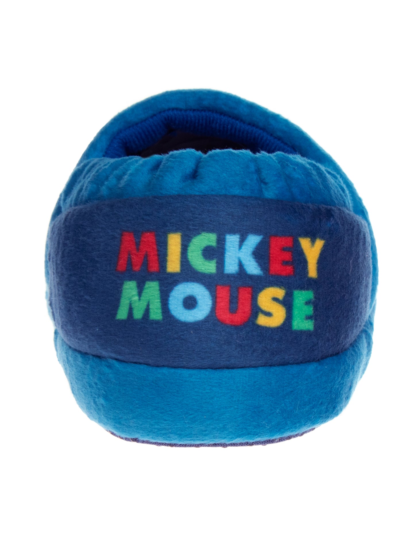 Disney Mickey Mouse Boys Slippers-Plush Lightweight Warm Comfort Soft Aline House Shoes Slippers - Navy Multi (sizes 5-12 Toddler)