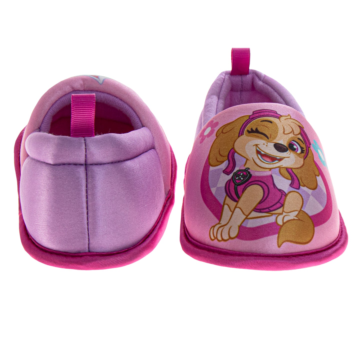 Paw Patrol Girls Slippers  Skye & Everest Plush Warm Soft Aline Comfy Lightweight House Shoes (5-10 toddler)