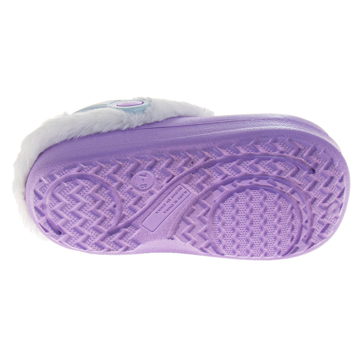 Disney Frozen Anna and Elsa Fuzzy Fleece Lined Clogs for Girls Winter Warm Plush Garden Shoes (Toddler)