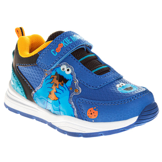 Sesame Street Boys/Girls Cookie Monster Hook and Loop Fashion Sneaker (Toddlers)