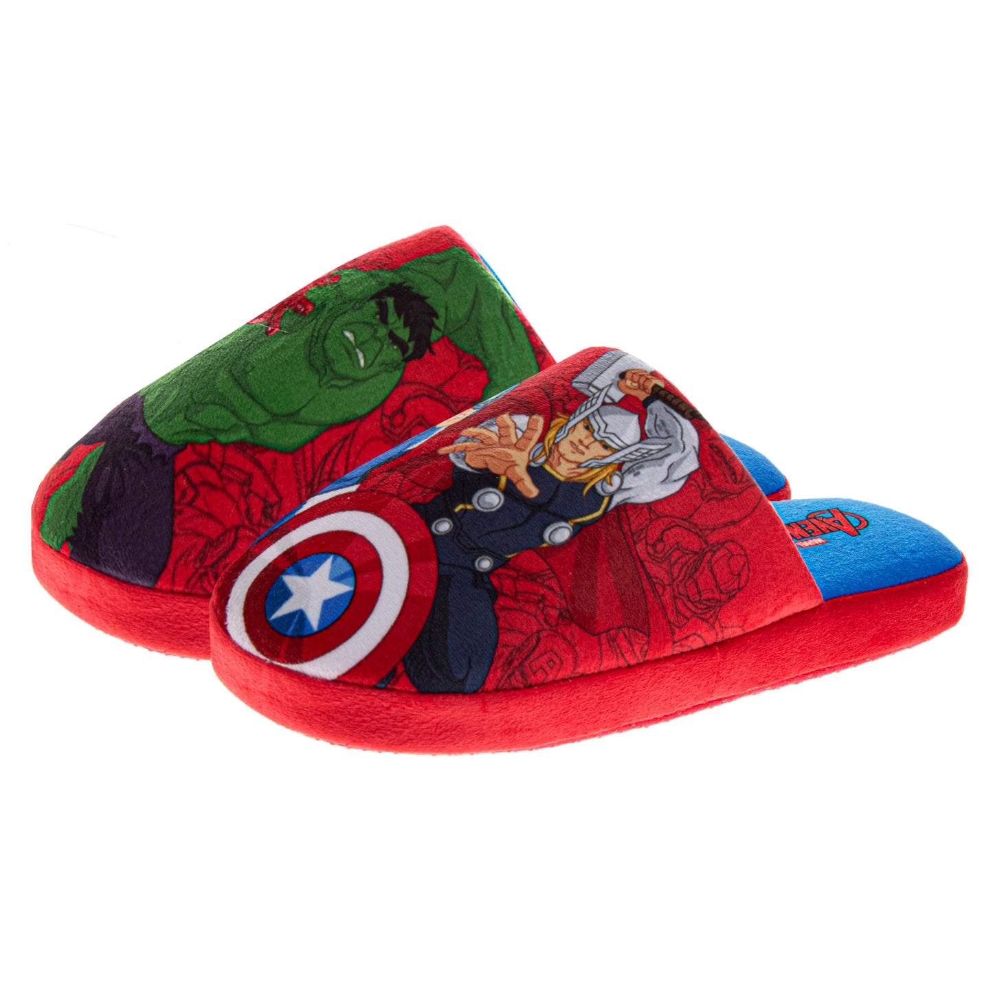 Marvel Avengers Slippers Captain America Hulk Thor IronMan Boys House Shoes Indoor Cozy Plush Slippers
