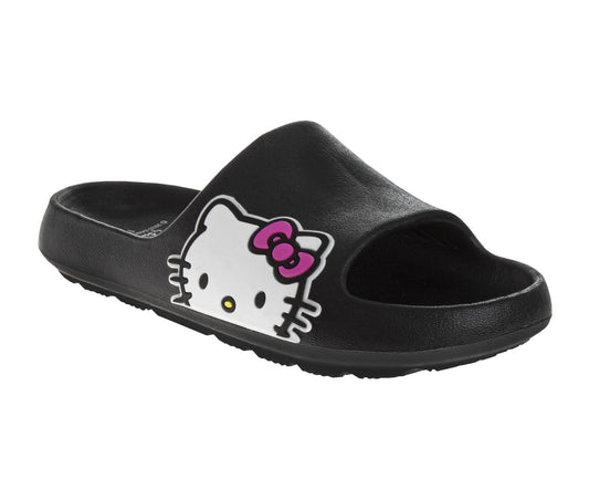 Hello Kitty Slides Women's SlipOn Waterproof Casual Comfort Fun Design Summer Beach (Women’s / Adult)
