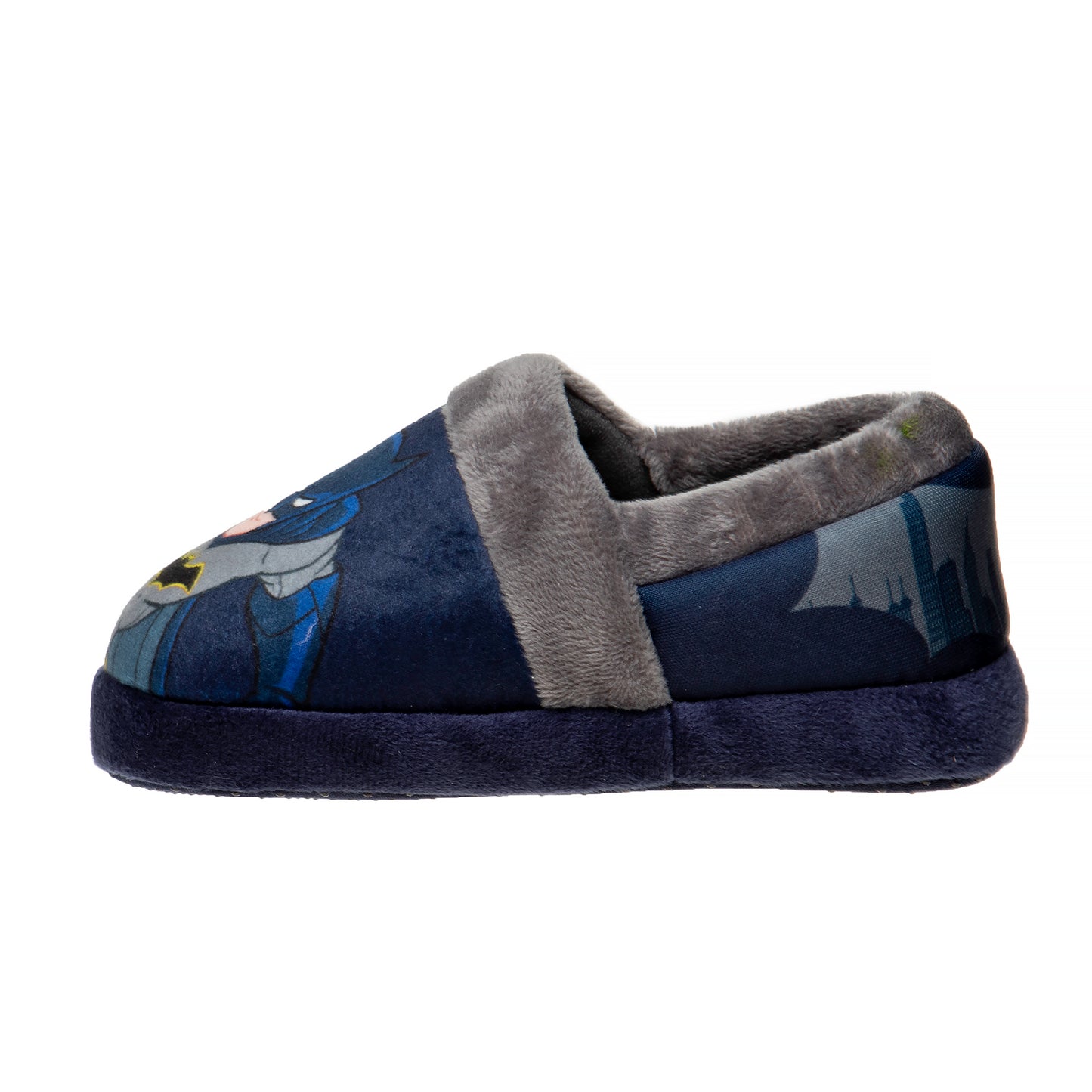 Josmo Boys' Batman Toddler Slipper Dark Knight Superhero Lightweight Comfort Soft Aline Plush House Shoes