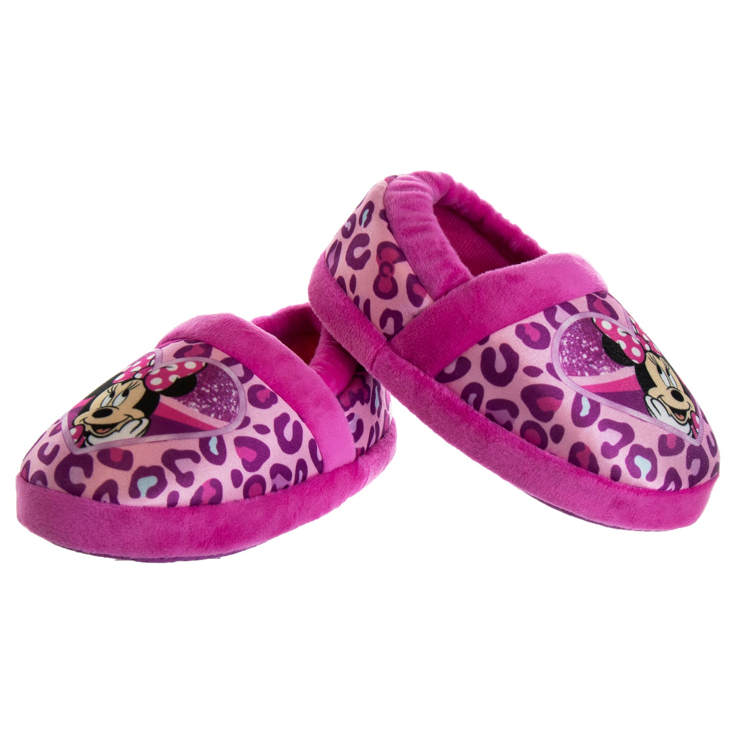 Disney Minnie Mouse Girls Dual Sizes Nylex Fabric Slippers