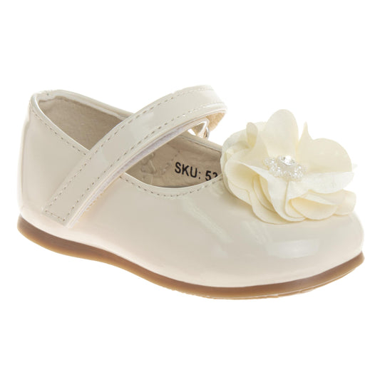 Josmo Dress Shoes Infant Girls' Soft Sole Elegant Stylish First Steps Comfort Fit Easy On/Off (Infant)