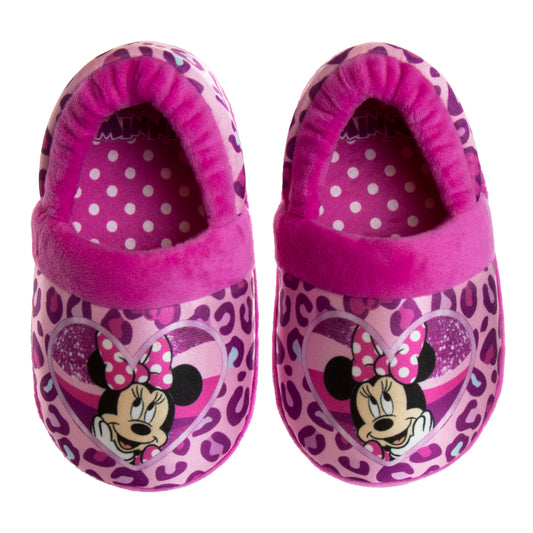 Disney Minnie Mouse Girls Dual Sizes Nylex Fabric Slippers