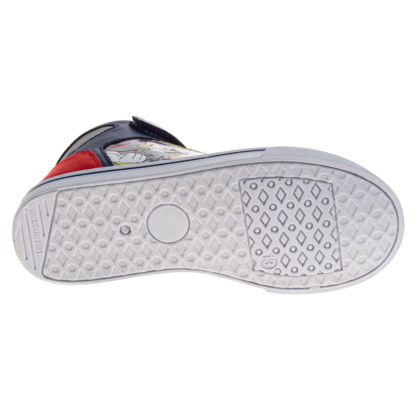 Sonic the Hedgehog Boys High Top Sneakers with Hook and Loop Closure (Big Kid)
