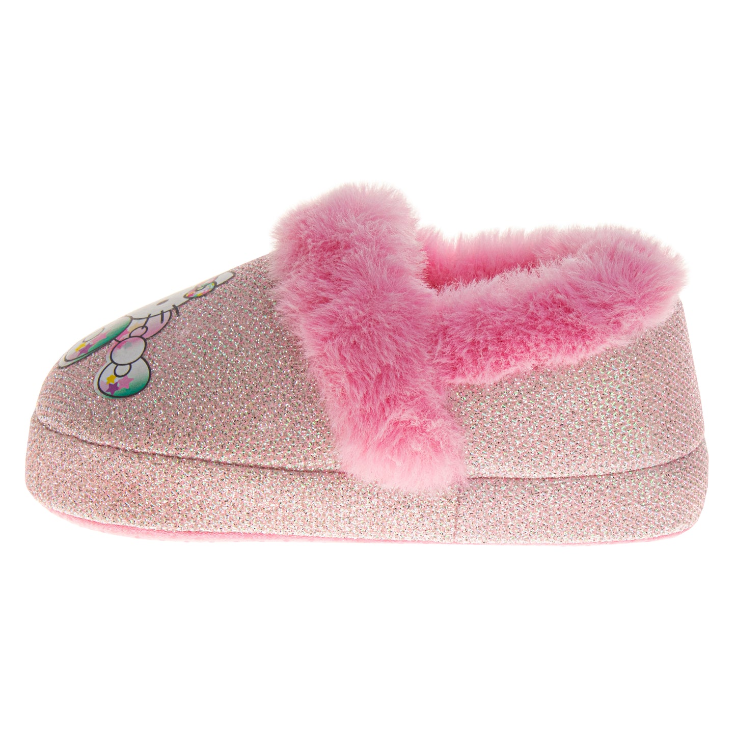 Josmo Sanrio Hello Kitty slippers Girls - Kitty White indoor cute house shoes plush fuzzy shoes Cat slippers (toddler)