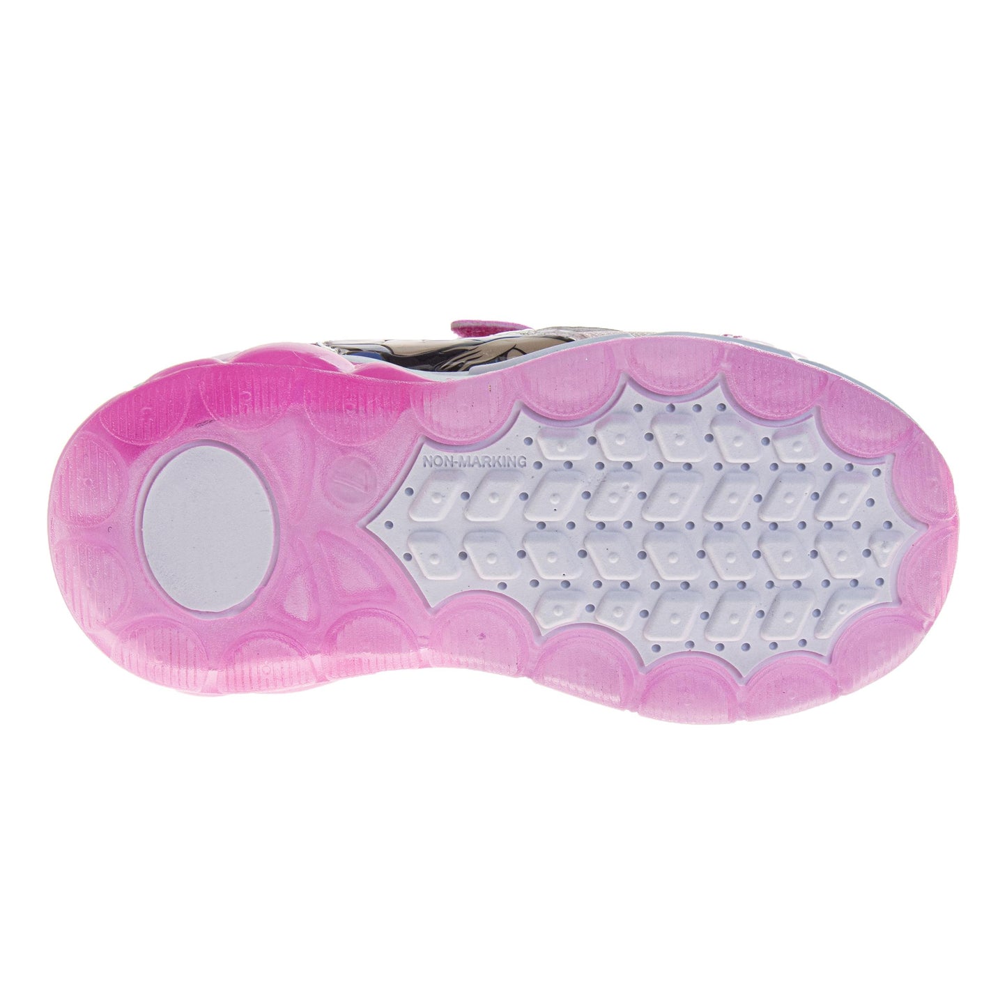 Disney Princess Girls Light-Up Sneakers with Hook and Loop Closure (Little Kid)