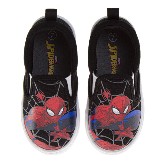 Spider-Man Boys Slip-On Canvas Sneakers (Toddler / Little Kid)