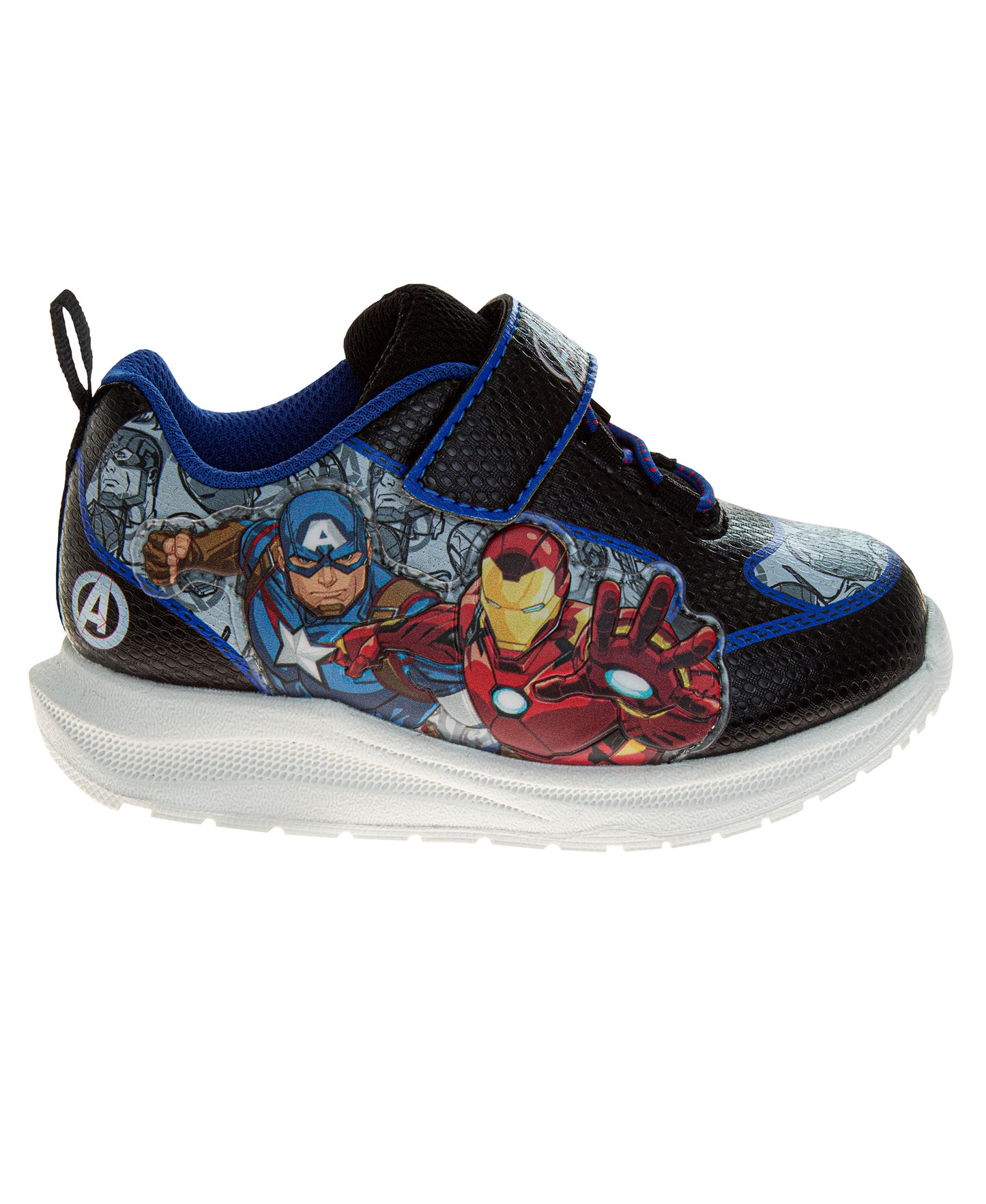 Marvel Comics Toddler Boys Sneakers Slipon Laceless - The Avengers Spiderman Captain America Hulk Thor Ironman Athletic Shoes (Sizes: 6-10 Toddler)