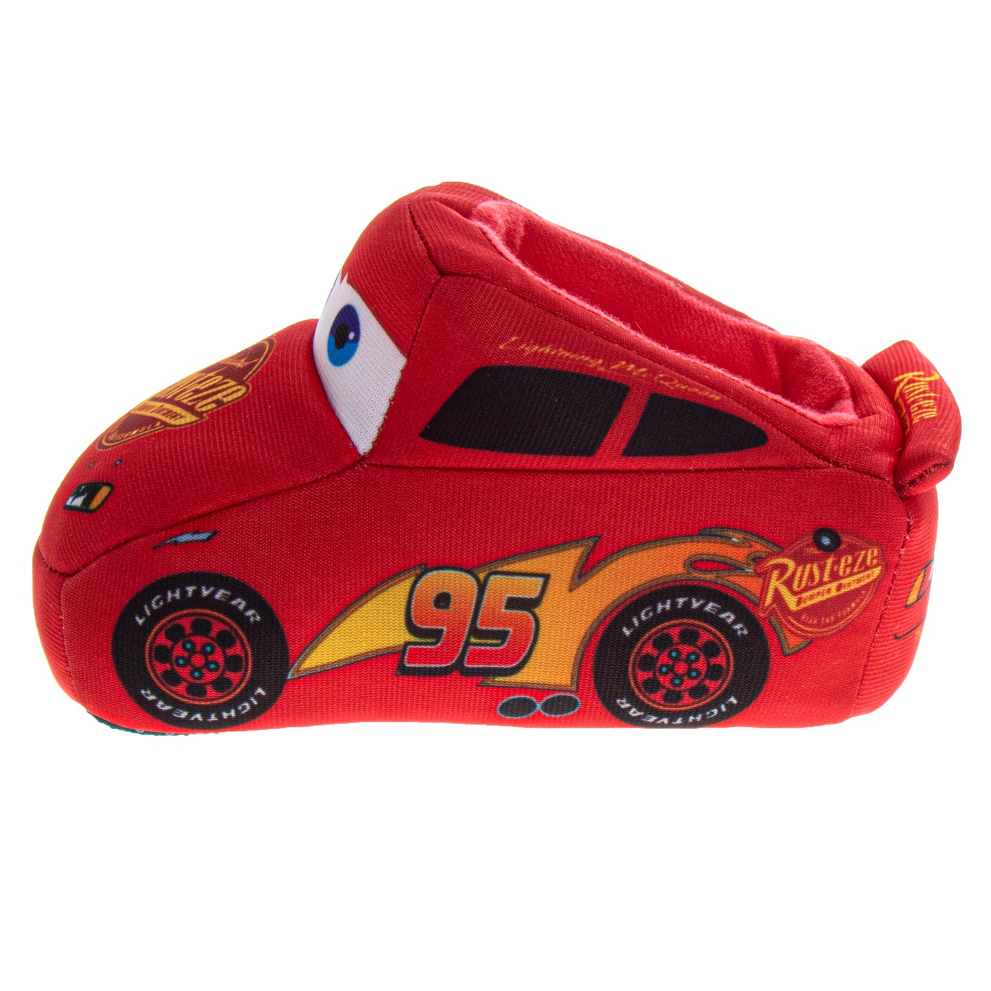 Disney Cars Boys Slippers Lightning Mcqueen Plush Warm Soft Aline Comfy Lightweight House Shoes (5-10 toddler)