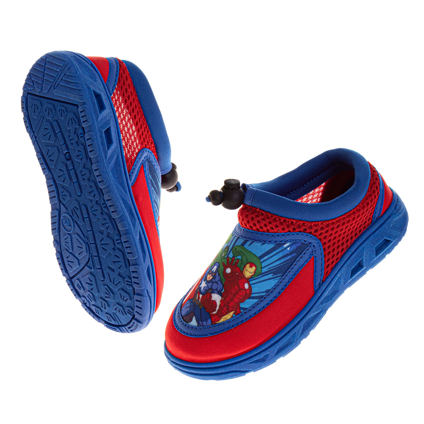 Josmo The Avengers Boys/Girls Water Shoes - Spiderman Ironman Captain America Hulk Thor Pool Aqua Socks Slip On Quick Dry (5-10 Toddlers/11-12)
