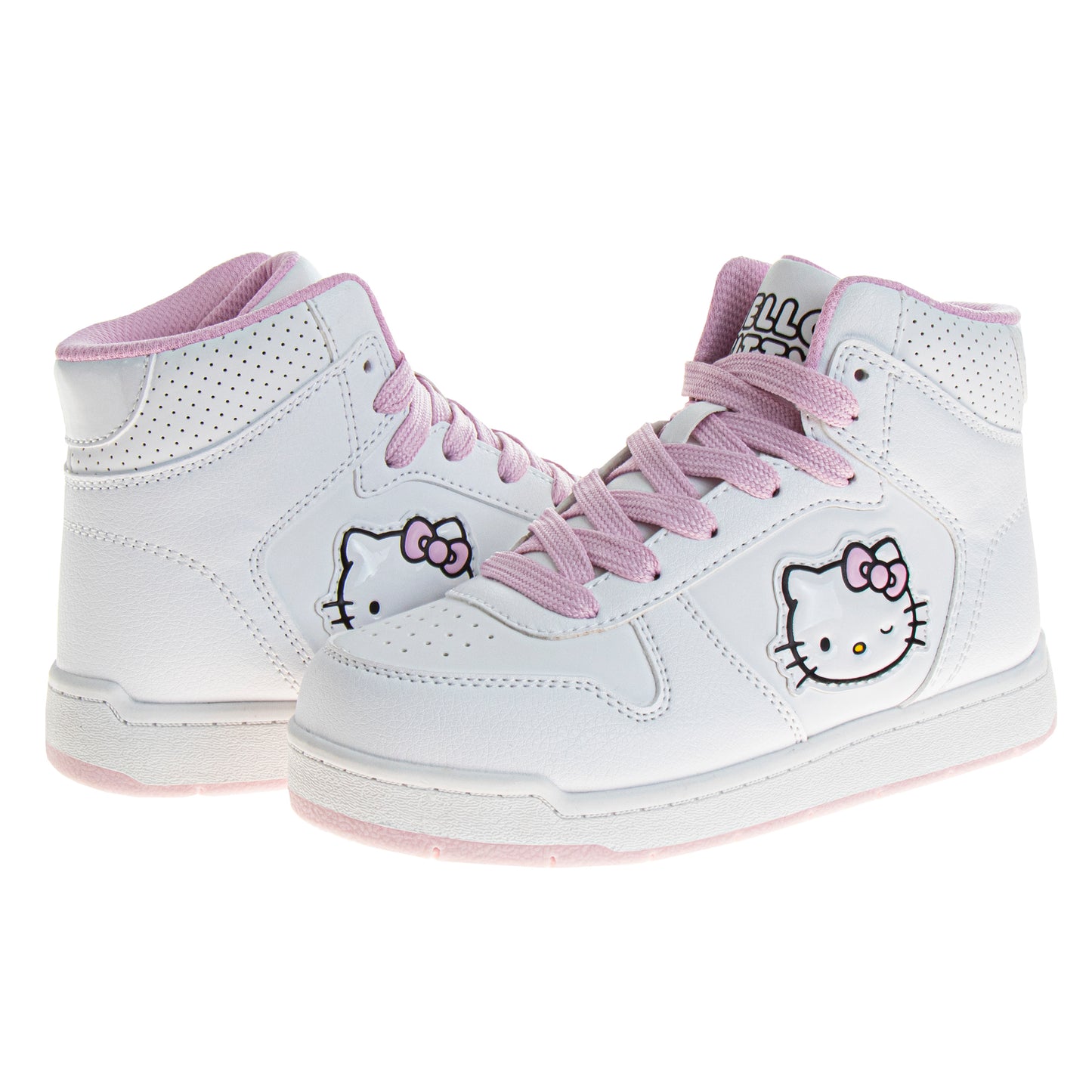 Sanrio Hello Kitty High-Top Toddler Girls Sneakers - Sneaker Ankle Hightops Lightweight Athletic Breathable Casual Shoes