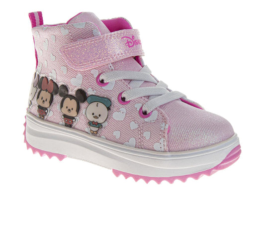 Disney Minnie Mouse Girls High-Top Platform Sneakers(Toddlers)