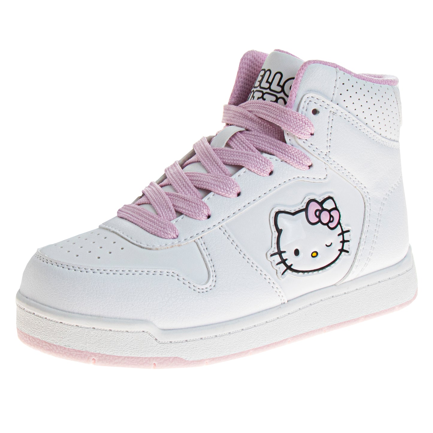 Sanrio Hello Kitty High-Top Toddler Girls Sneakers - Sneaker Ankle Hightops Lightweight Athletic Breathable Casual Shoes